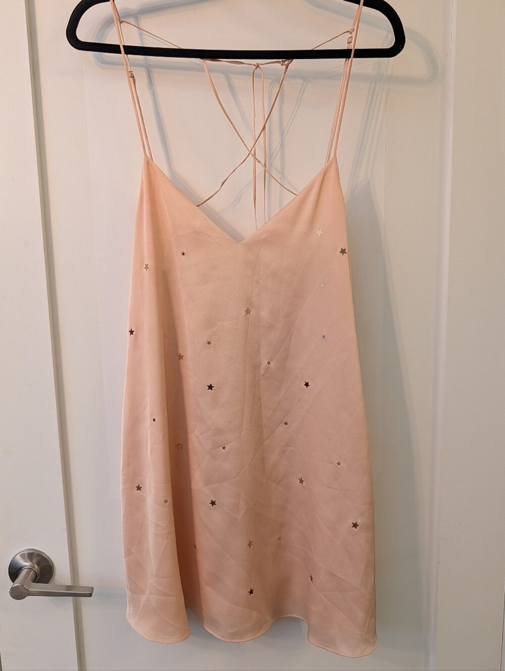 For Love & Lemons Twinkle Pink Star Slip Dress Size M